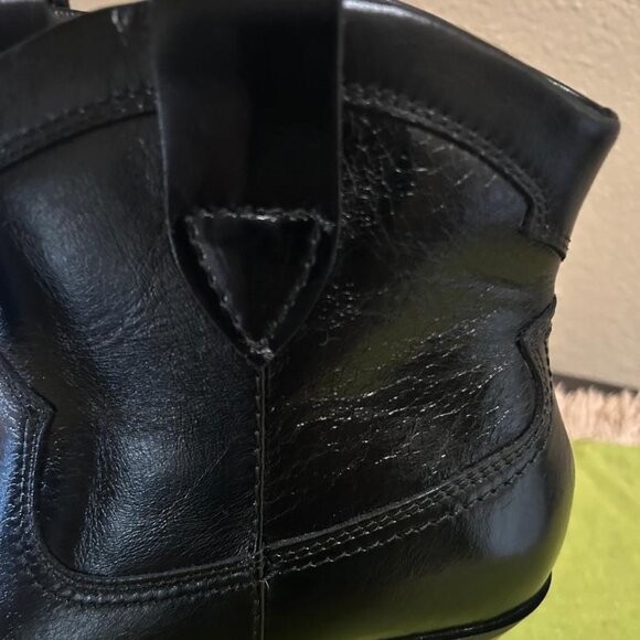 Massimo Dutti Leather Western Style Cowboy Boots Size EU 39 US 8 NEW With Tags - Picture 8 of 11